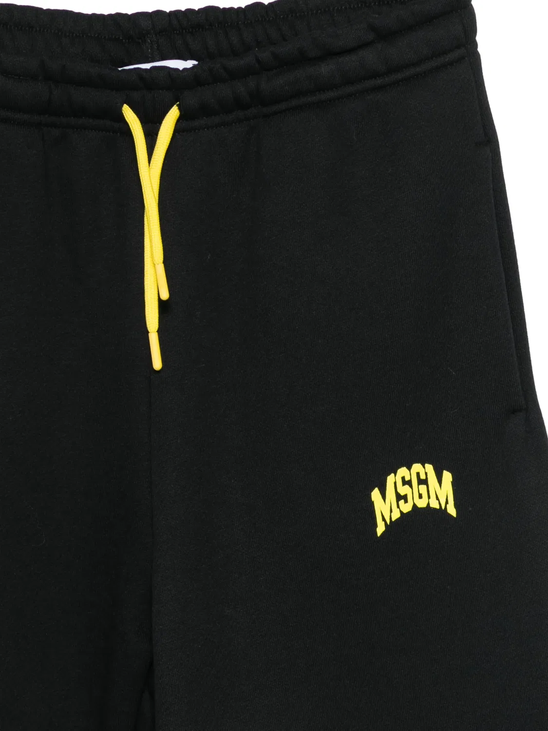Спортивные брюки хлопковые с логотипом MSGM, черный — фото 2