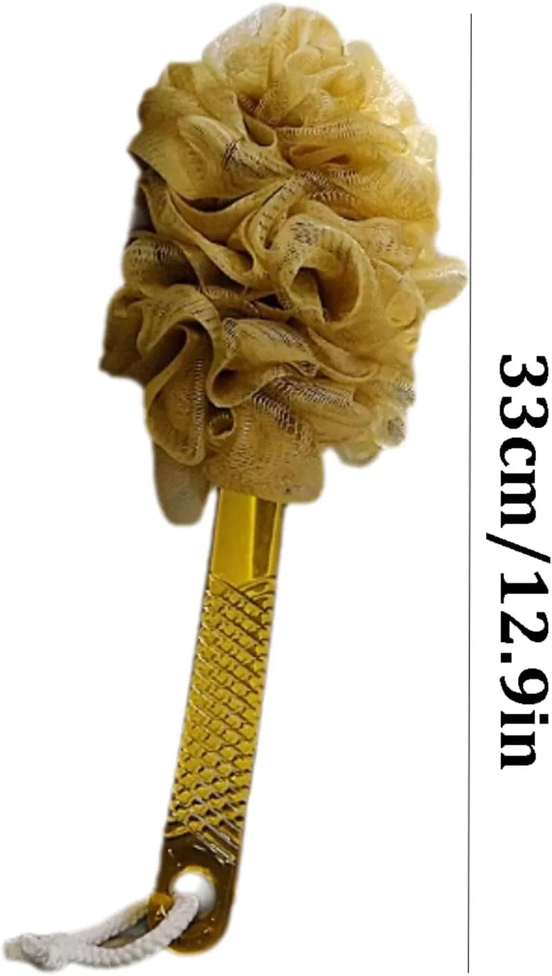 Щетка для тела с длинной ручкой, ZXCMY, 2 шт., 33 см, Yellow+White — фото 2