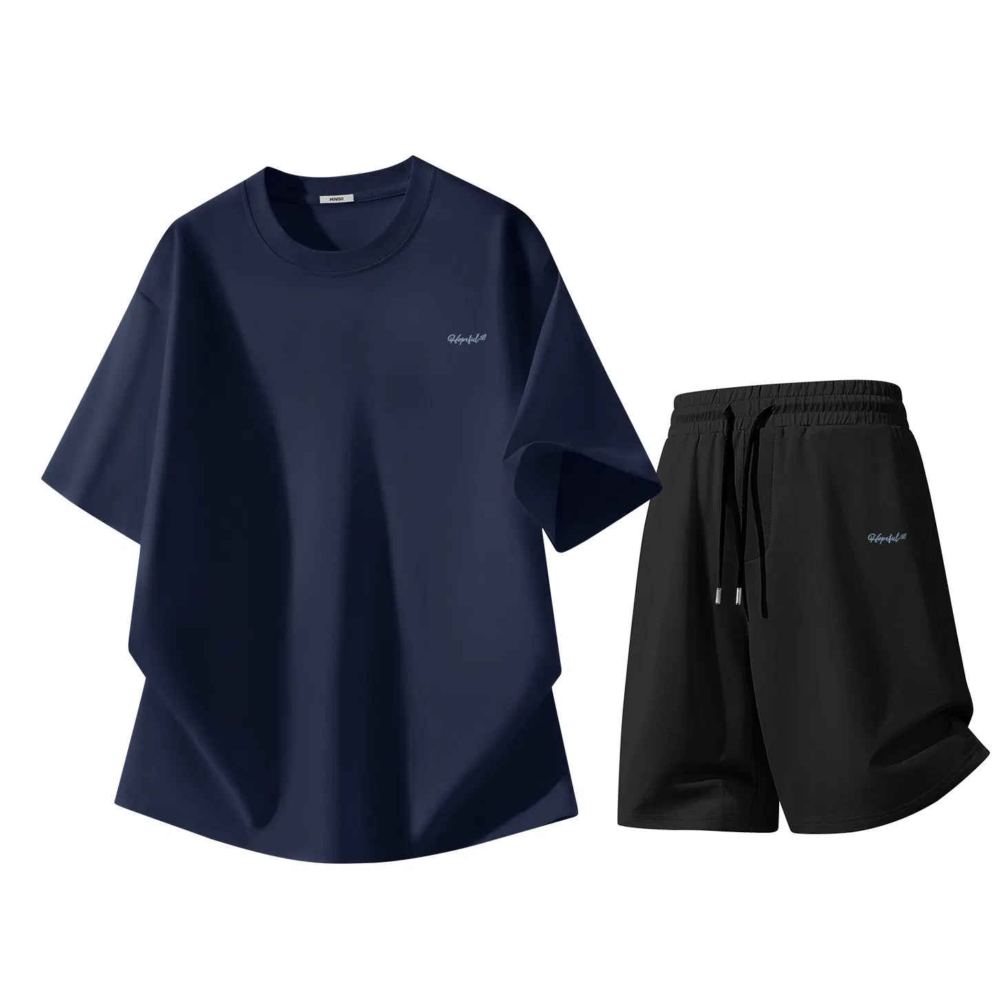 Комплект спортивной одежды Детский с принтом MINISO, Navy Blue+Black