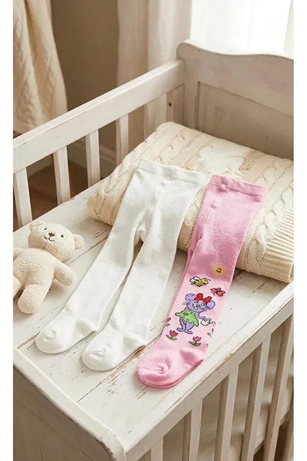 Детские колготки для девочек хлопковые комплект 3 шт Miniday Baby, Pink