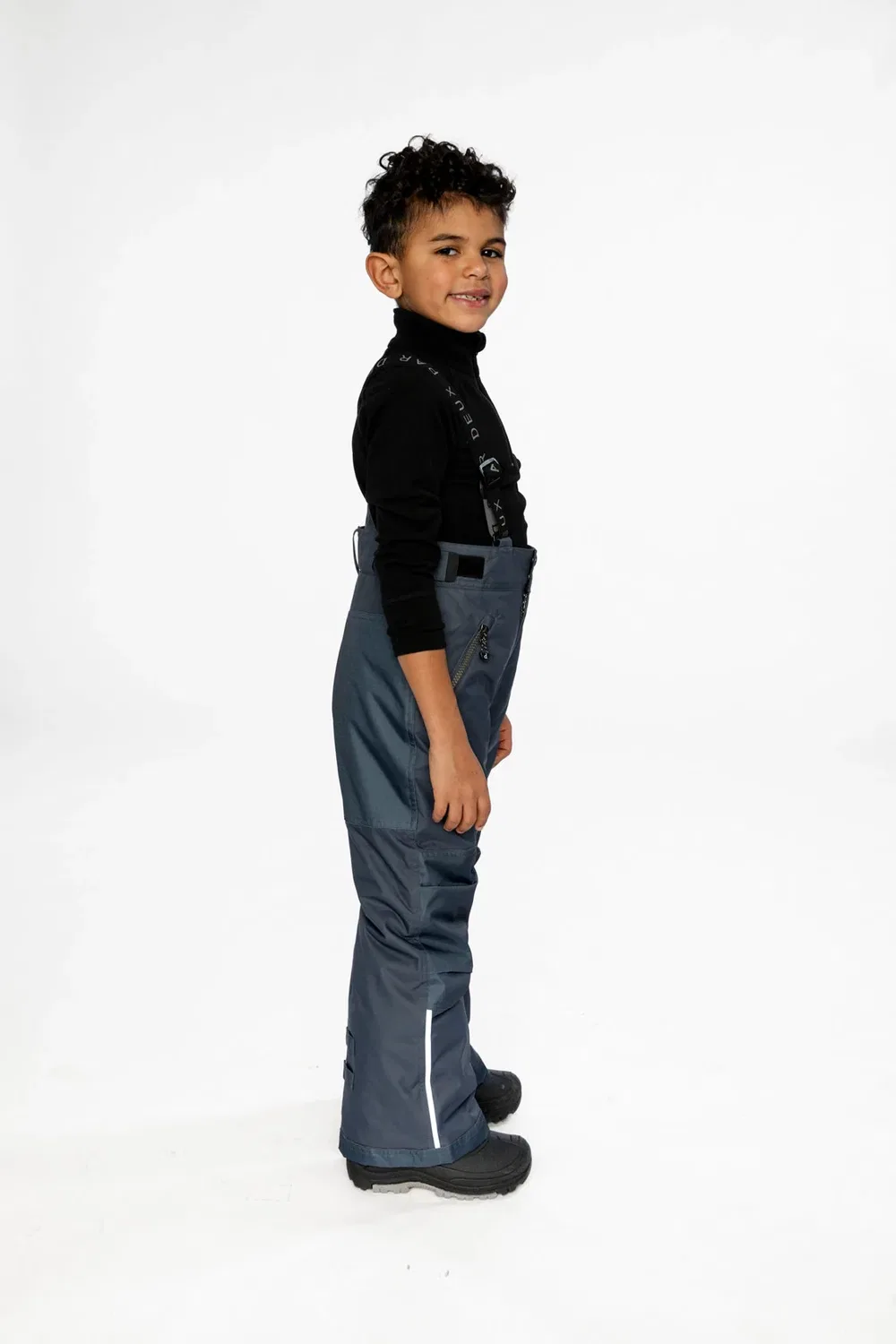 Детские зимние штаны с регулируемыми лямками Play Snow Pants Deux par Deux, Cool Dark Grey — фото 3