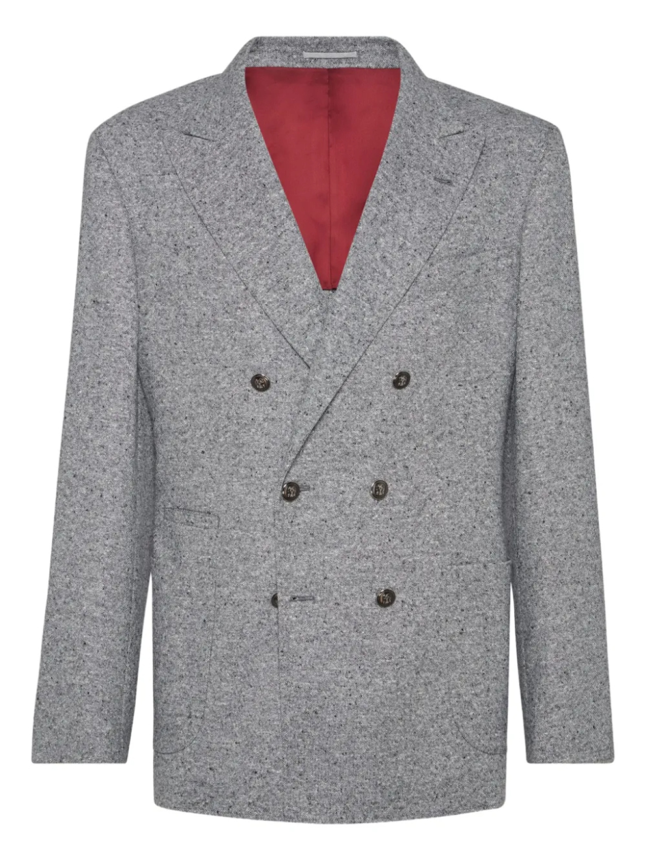 

Brunello Cucinelli блейзер Sharkskin, серый