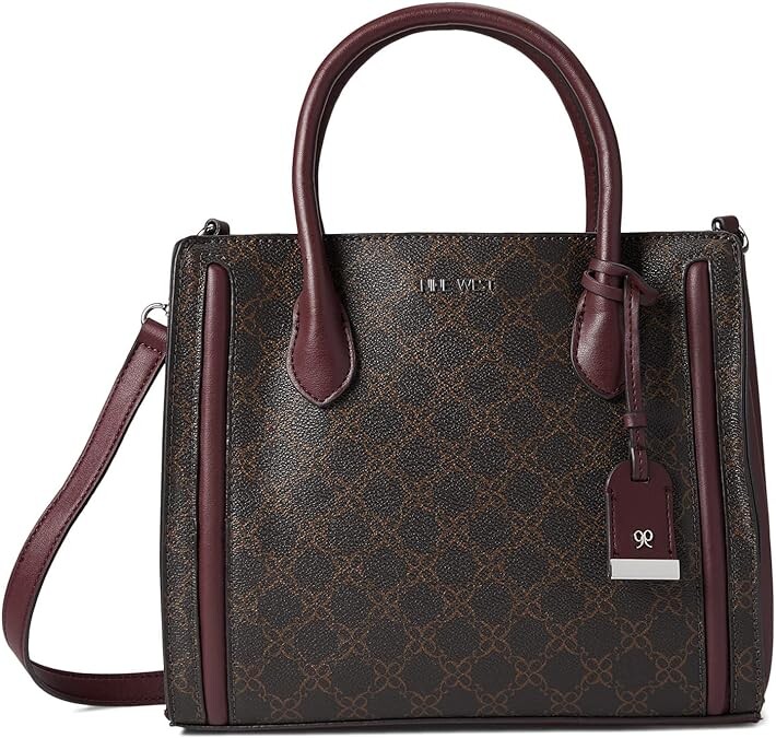 

Классическая сумка-саквояж Nine West Aidenne, коричневый логотип/мерло