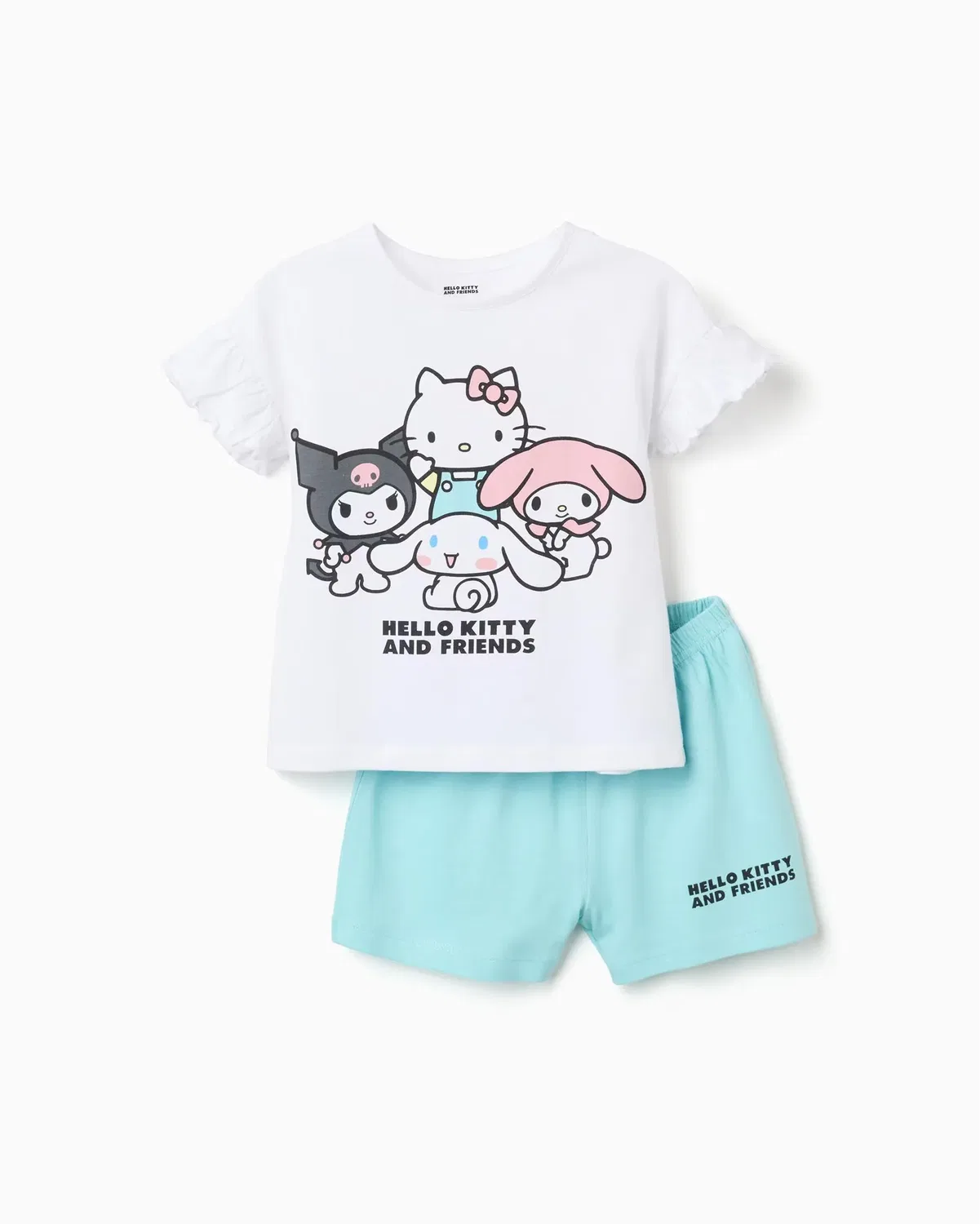 Детская пижама для девочек хлопковая с принтом Hello Kitty Zippy, Blanco