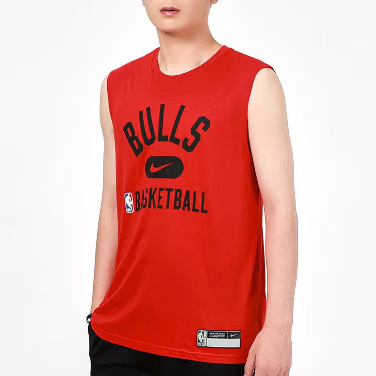 Футболка без рукавов с принтом Chicago Bulls Nike, красная — фото 4