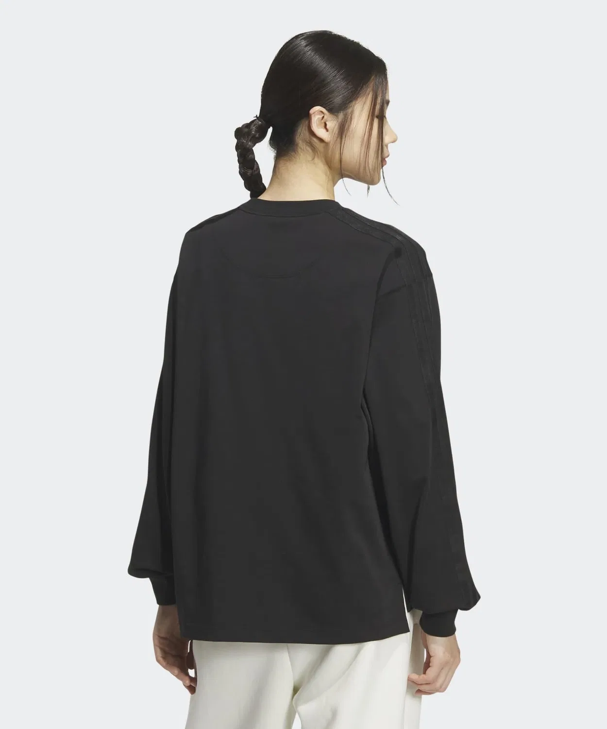 Женская футболка с длинным рукавом свободного кроя Adidas, Black — фото 2