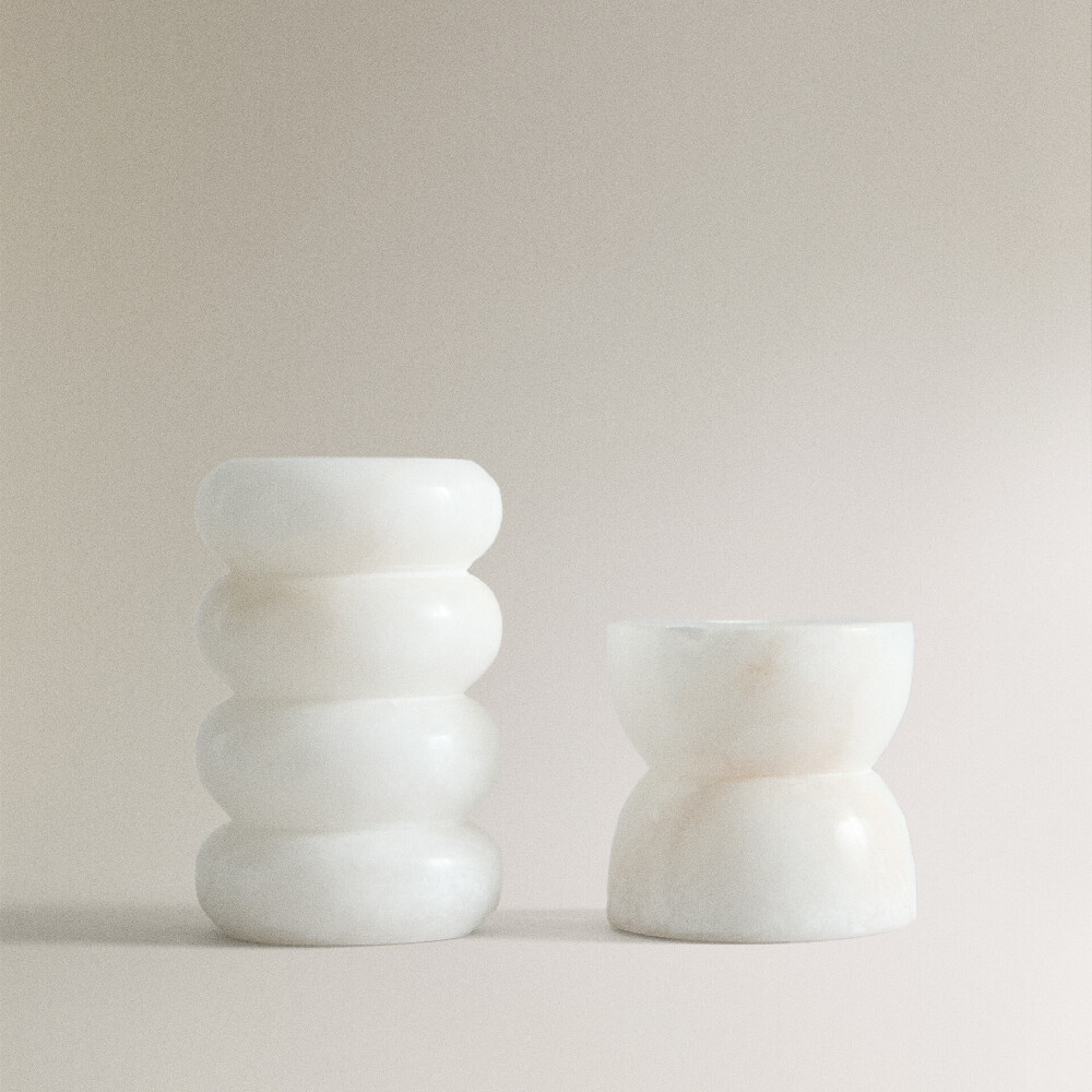 

Подсвечник Zara Home Alabaster Tealight, белый