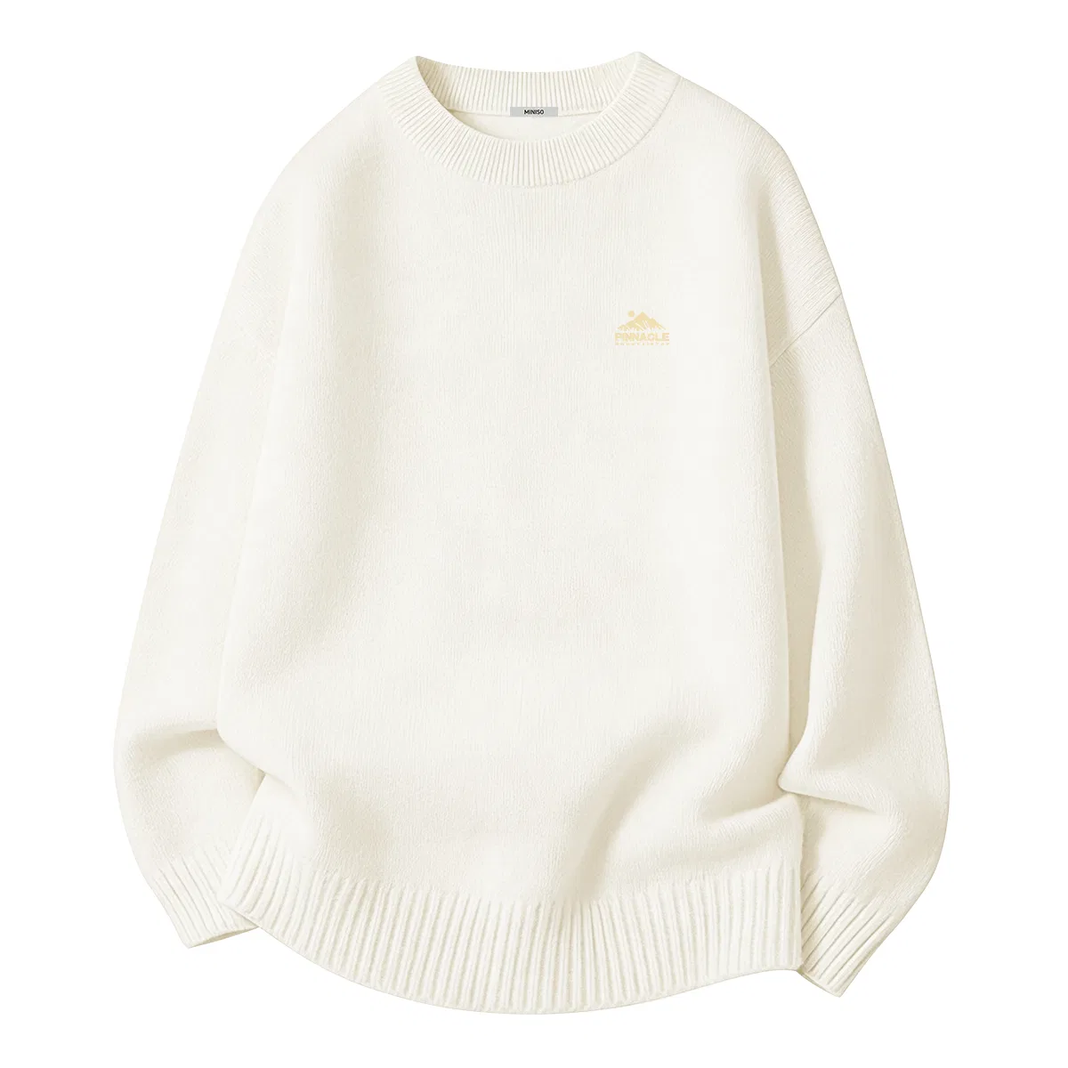 Детский свитер с надписью MINISO, White (Y Weiya) Chest Logo