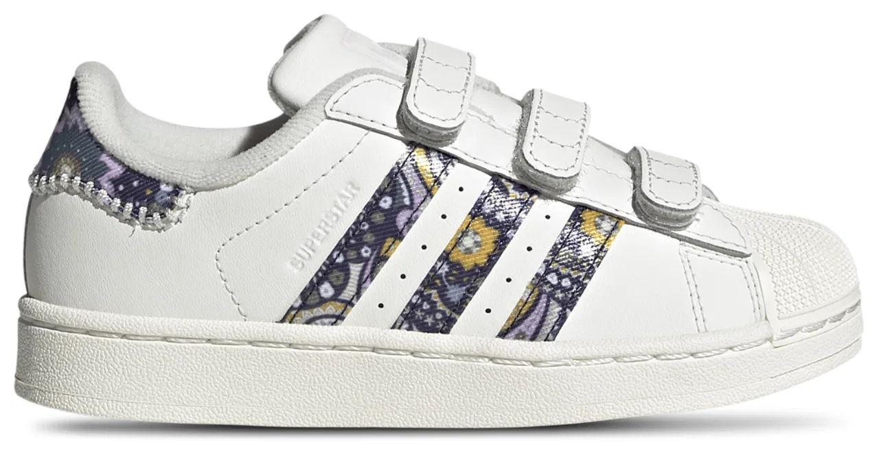Кроссовки для мальчиков Superstar II Adidas x Liberty London, цвет Core White/Orchid Fusion/Gum