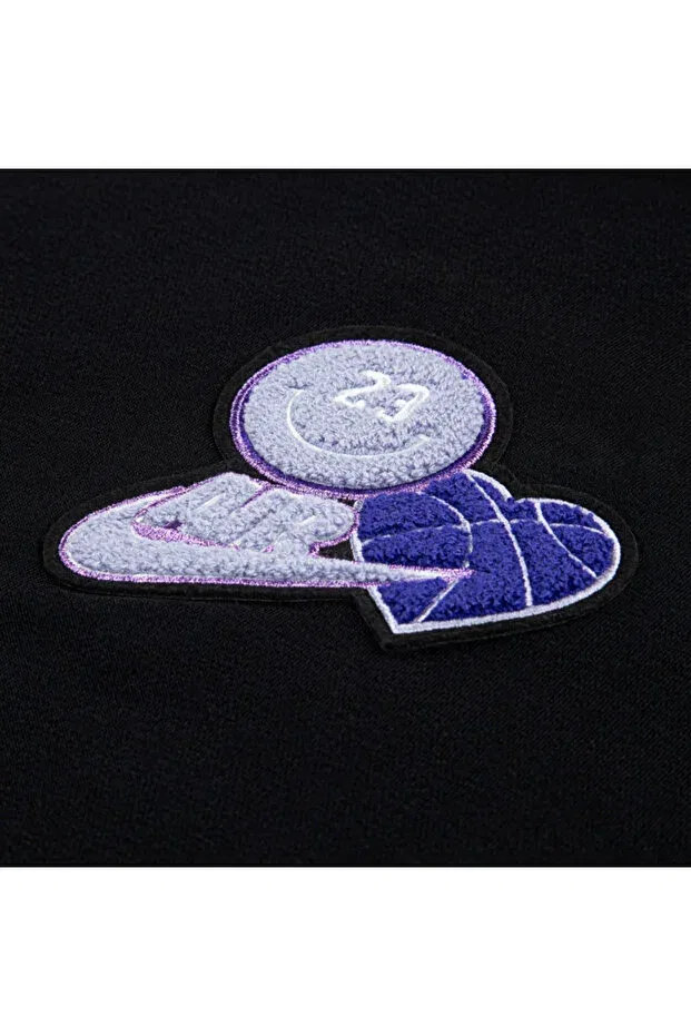 Детская толстовка для девочек с принтом Jordan JDG Blue Jeans & Bling FLC CRE, Nike, 023 — фото 4
