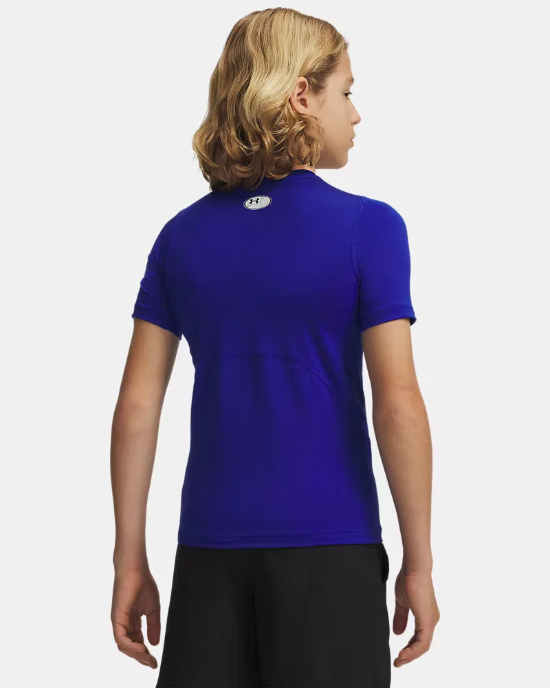 Футболка с коротким рукавом быстросохнущая HeatGear Armour UnderArmour, Royal/White — фото 2