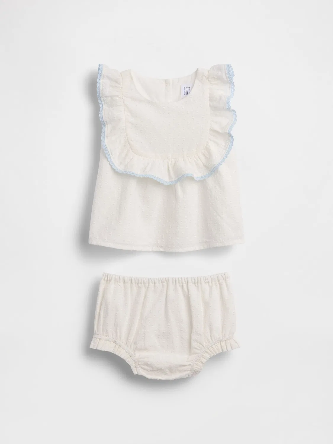 Комплект для малыша Gap White Eyelet Bib, белый
