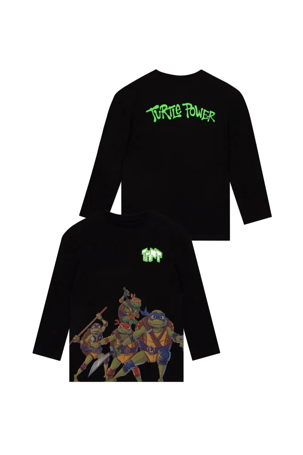 Детский лонгслив с длинным рукавом Teenage Mutant Ninja Turtles, Black