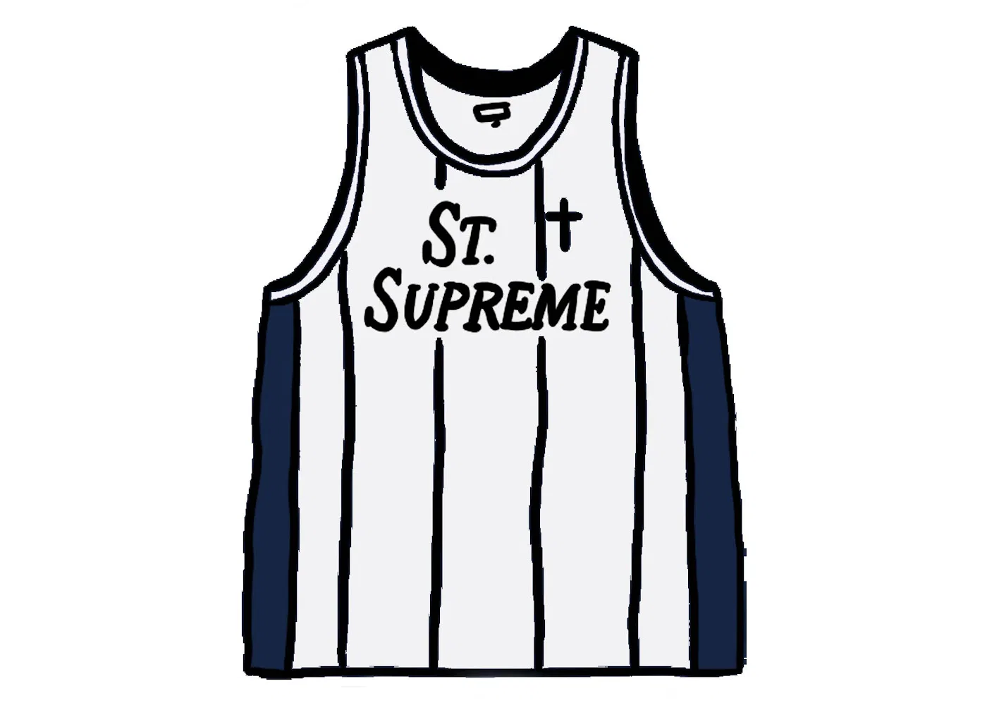 Мужская джерси Basketball Jersey Supreme, White