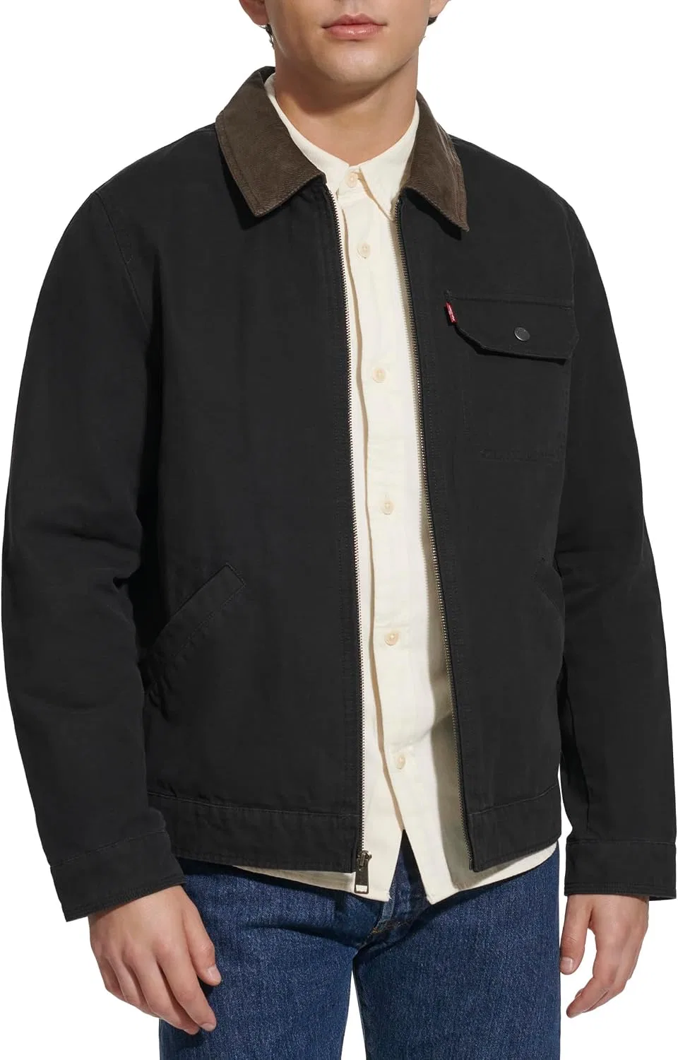 Мужская куртка с вельветовым воротником Levi's, Black Lightweight — фото 4