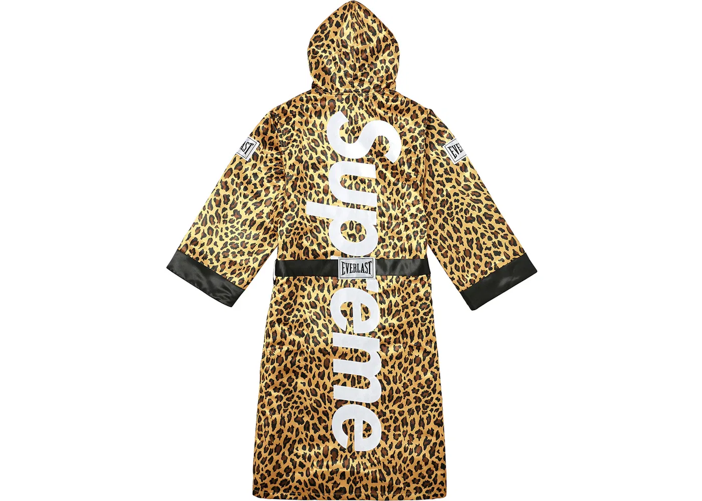 Женский халат с капюшоном из атласа с принтом леопарда Supreme, Leopard — фото 2