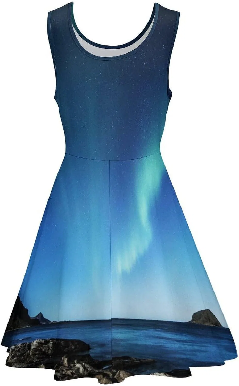 Женское летнее сарафан-трапеция без рукавов Aurora Borealis, Style — фото 3