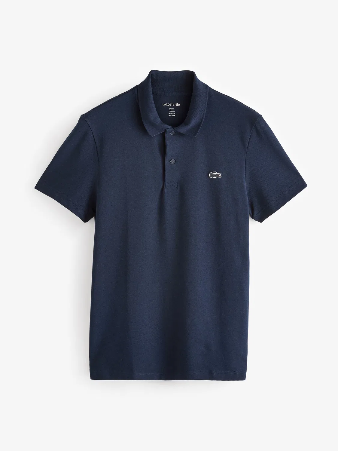 Lacoste Темно-синяя рубашка-поло обычного кроя с короткими рукавами — фото 4