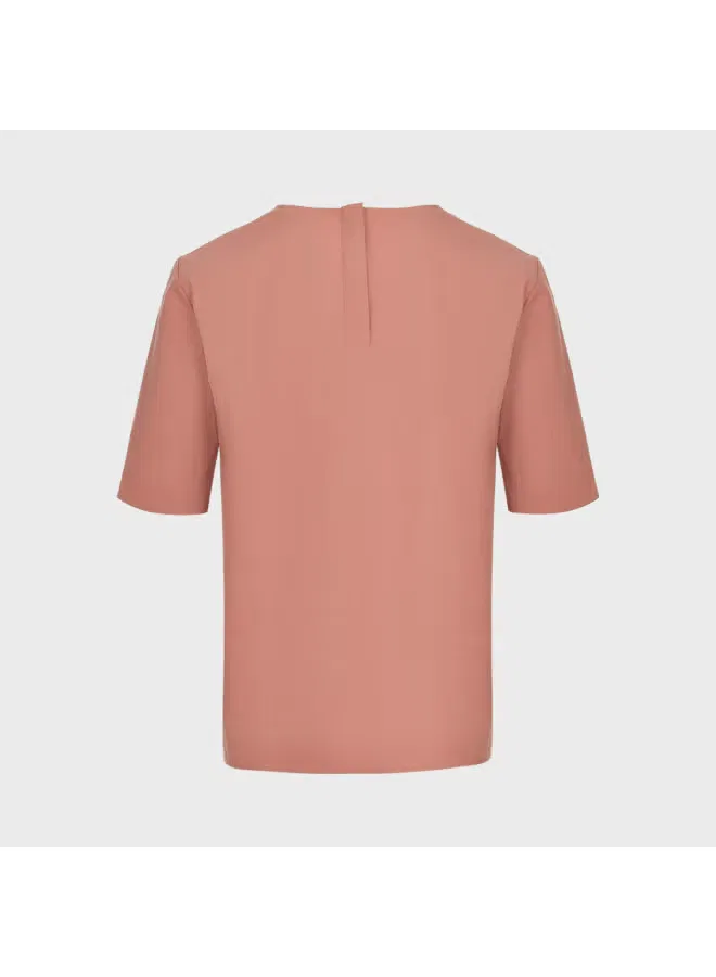 Рубашка оверсайз с коротким рукавом Zara, приглушенный розовый — фото 3