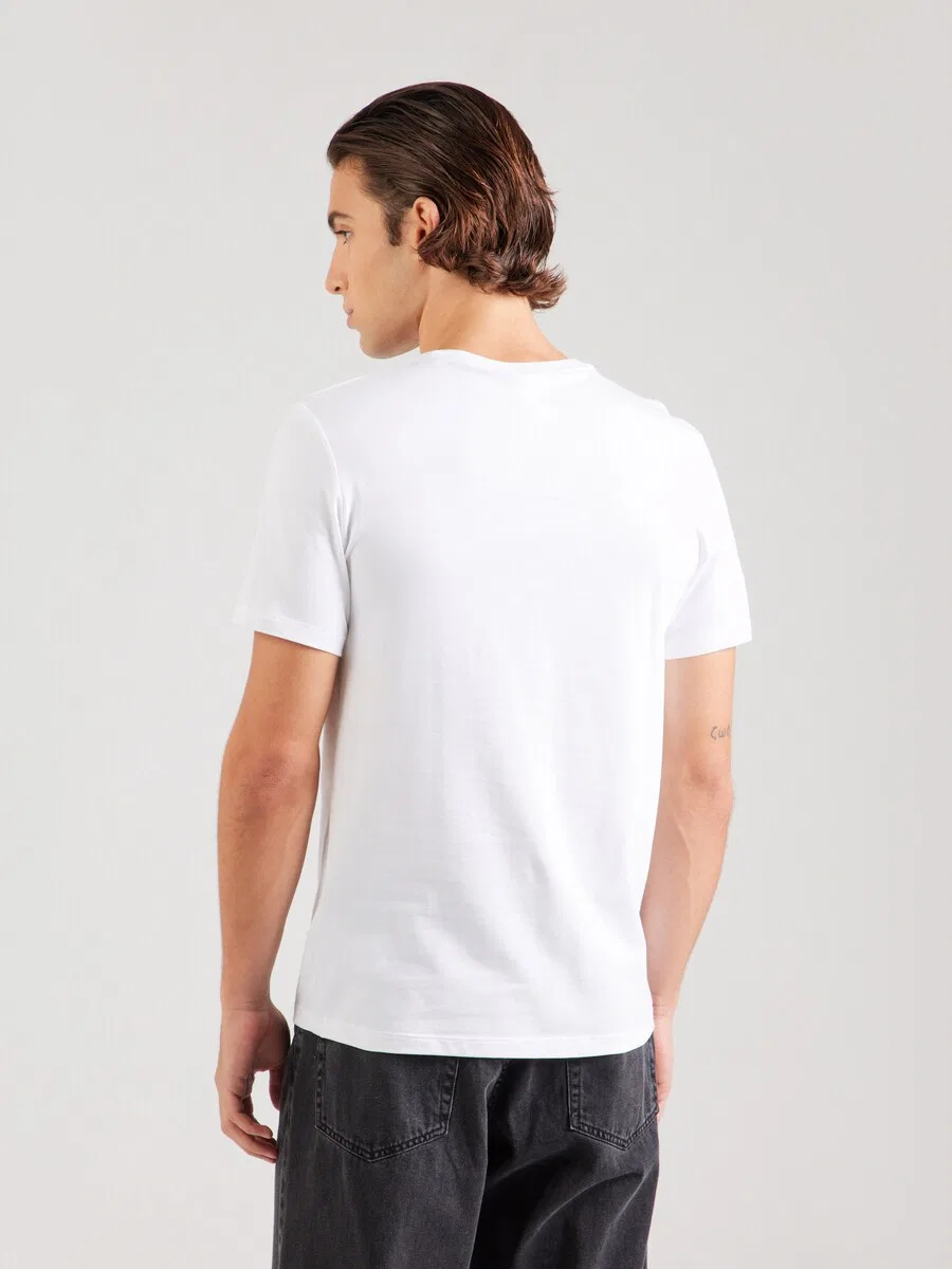 Футболка Calvin Klein 'Slim Monogram Embroidery T' белого цвета — фото 4