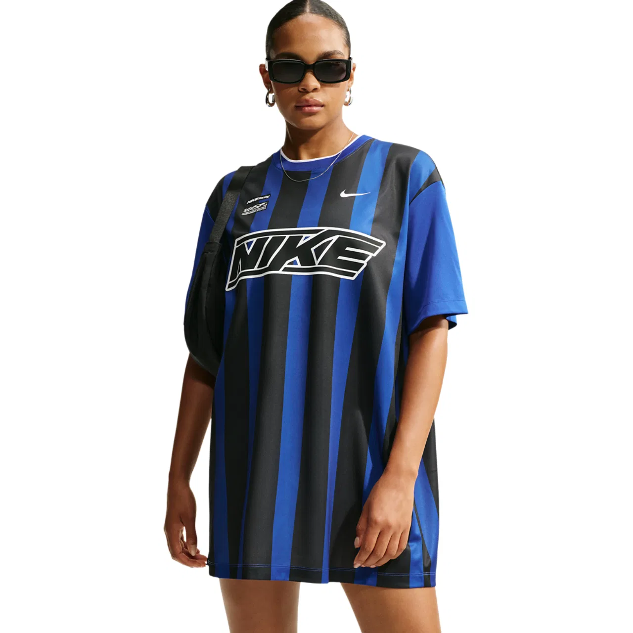 Женское платье-футболка с принтом Nike, Old Royal White Black