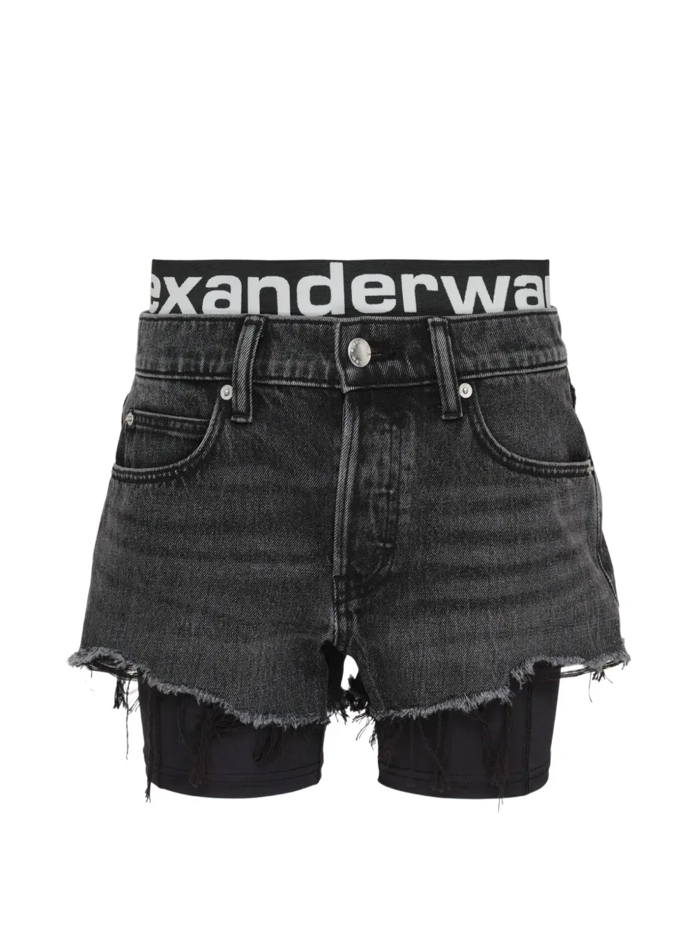 Шорты короткие Alexander Wang, черный