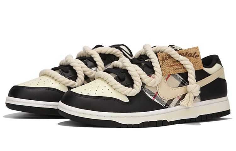 Кроссовки Nike Dunk Skateboard Shoes Men Low-Top Beige Yellow/Black — фото 3