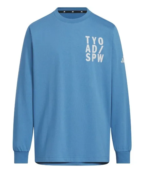 Детская футболка с длинным рукавом свободного кроя adidas Love Single Jersey бирюзовая