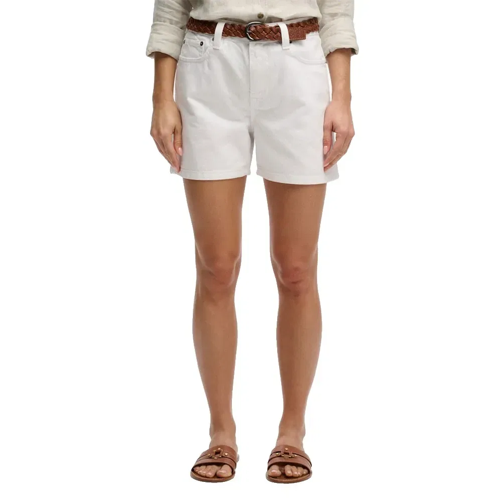 Шорты джинсовые Mid Rise Superdry, белый