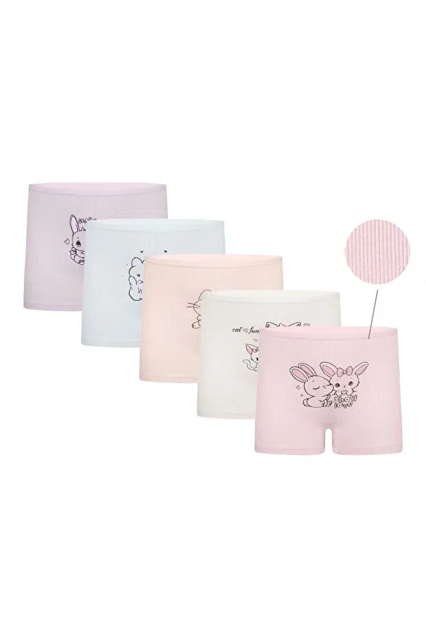 Детский комплект шорт для девочек 5-Pack cotton lycra camisole girls' shorts Donella, Very Colorful-1