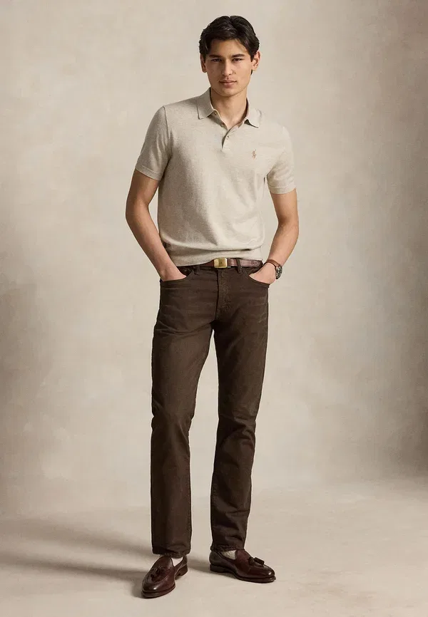 Футболка поло хлопковая Polo Cotton sweater, Polo Ralph Lauren, Light Walnut Brown, коричневый — фото 2