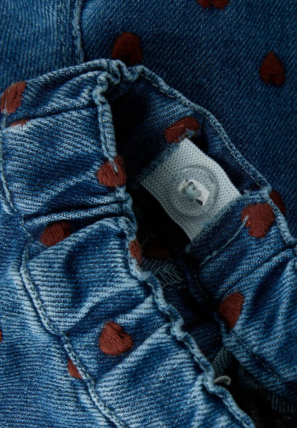 Свободные джинсы с вышивкой - прямые джинсы Lil' Atelier, Dark Blue Denim — фото 3