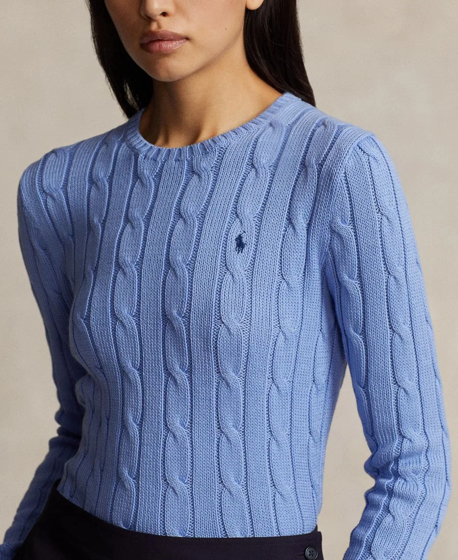 Свитер с воротником-гольф из хлопка, Slim Fit Polo Ralph Lauren, New Litchfield Blue — фото 3