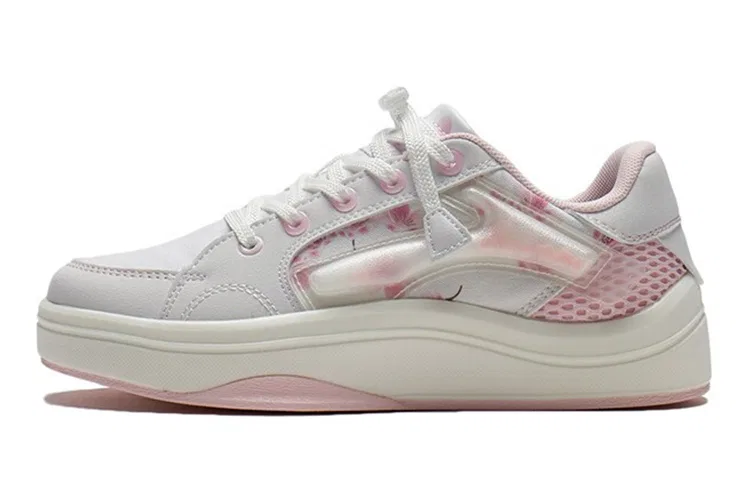 Детские кроссовки для скейтбординга с полупрозрачным TPU LIGHT FOAM Li-Ning YOUNG Yingchi, White Pink