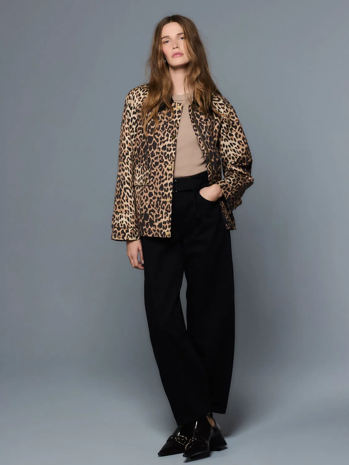 Куртка с леопардовым принтом и шнурком на воротнике Next, Leopard Print — фото 2