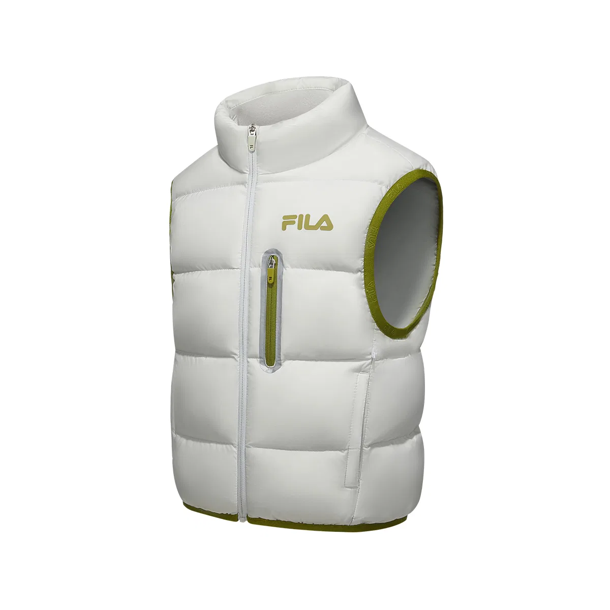 Детский утепленный жилет с воротником-стойкой Cloud Gray FILA KIDS