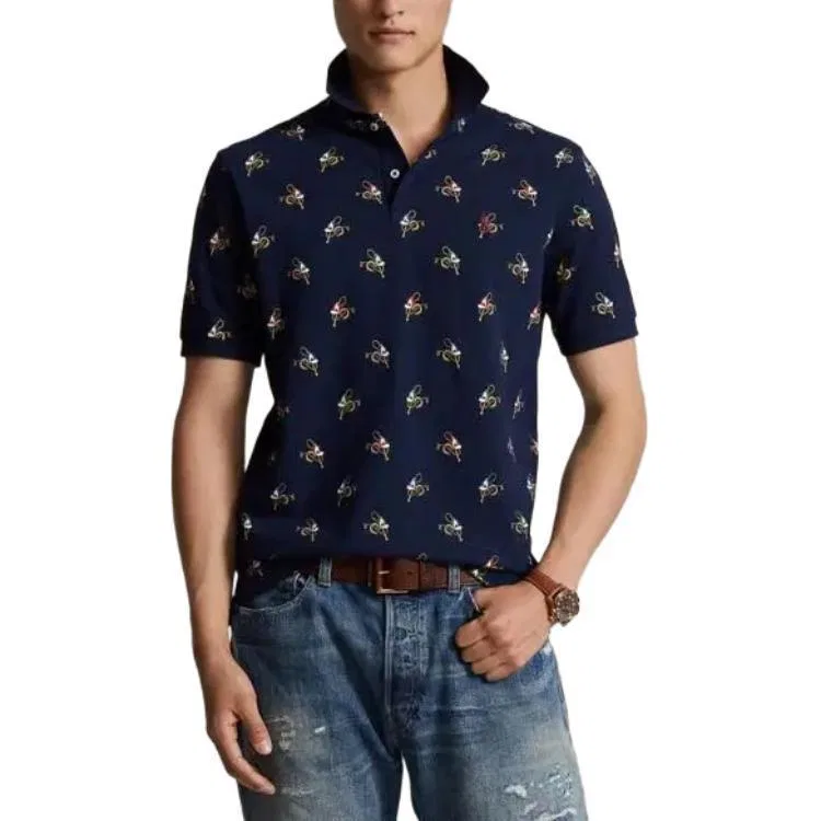 Мужское поло с длинным рукавом Polo Ralph Lauren, Marine Blue