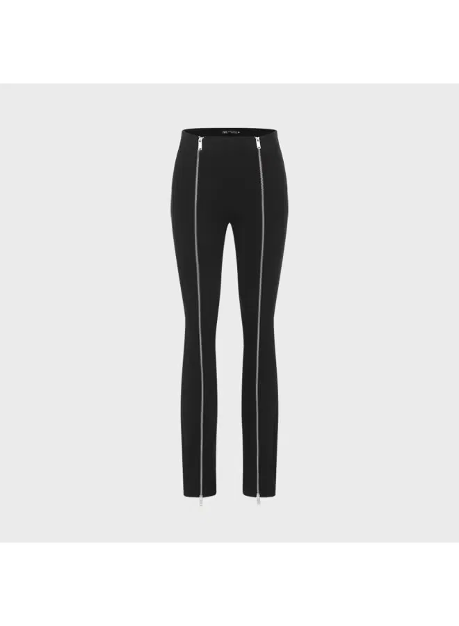 Леггинсы на молнии с приталенным кроем Zara, черный — фото 2