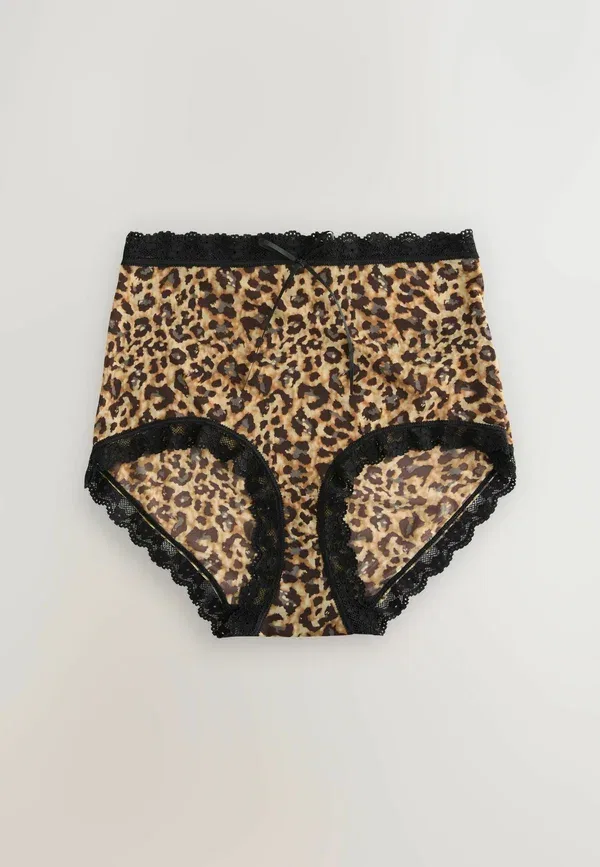 Комплект трусов Floral, Full brief fit - knickers 3 pack, Next, Animal, Red, черный/красный — фото 2