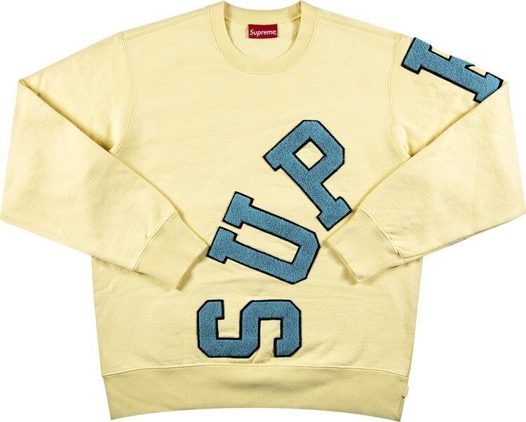 

Толстовка Supreme Big Arc Crewneck 'Light Yellow', желтый