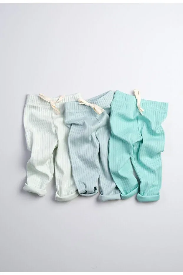 Детские колготки для девочек хлопковые 100% Комплект 3 шт Bondberro, Green - Matte Green - Mint