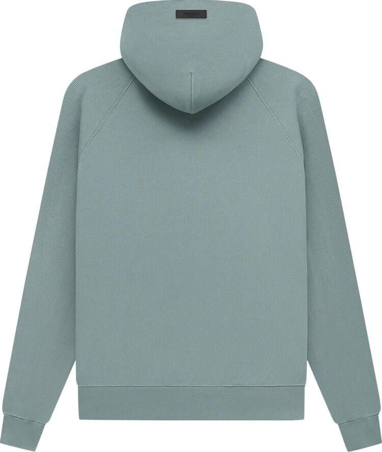 Худи Fear of God Essentials Waffle Raglan Hoodie 'Sycamore', зеленый — фото 3