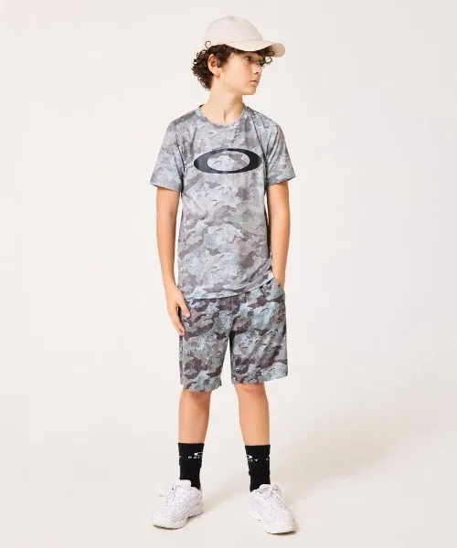Детские шорты из трикотажа с принтом Oakley YTR Graphic Knit Shorts 11.0, Black/Grey — фото 3