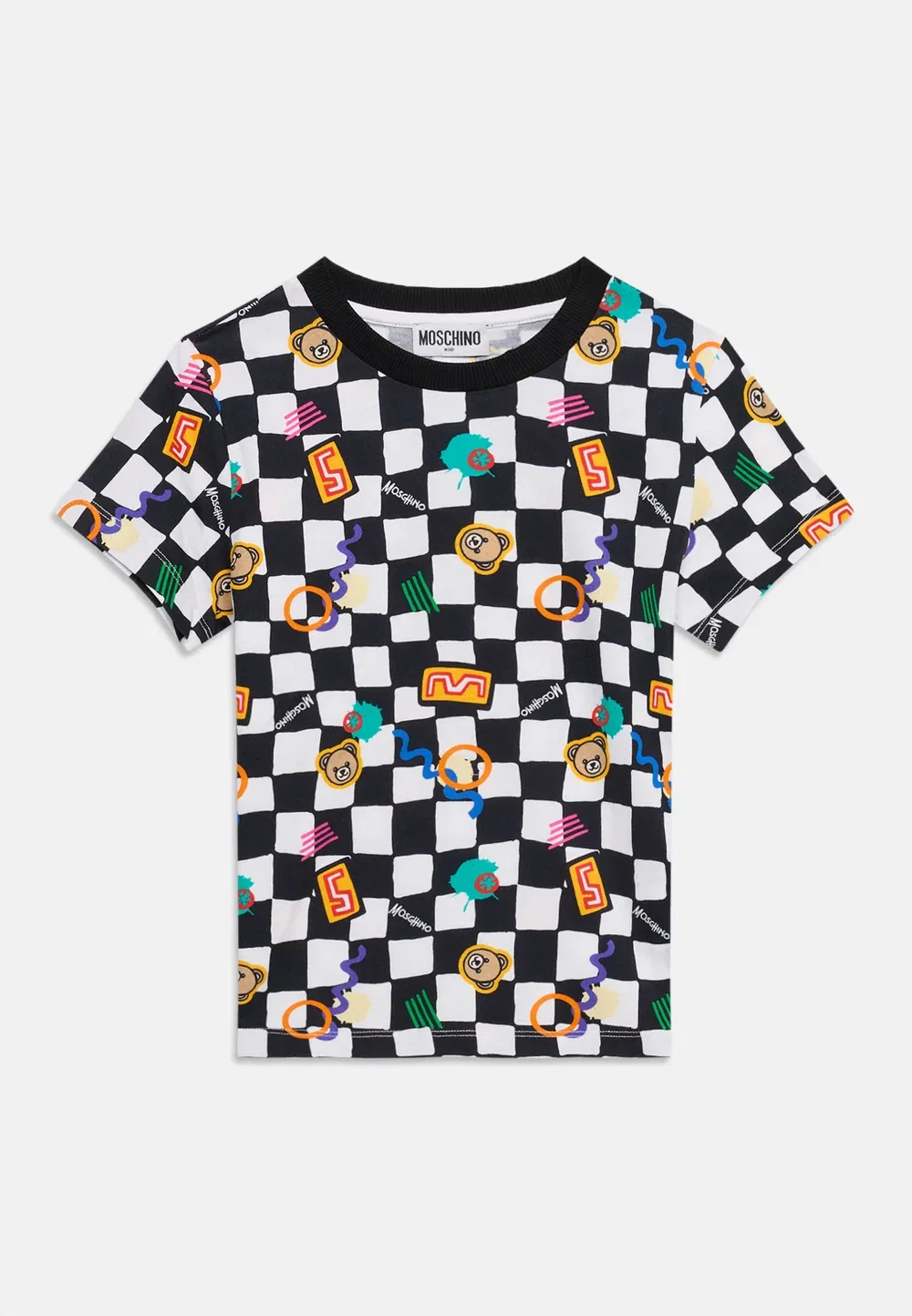 Футболка унисекс с принтом Moschino, White/Black