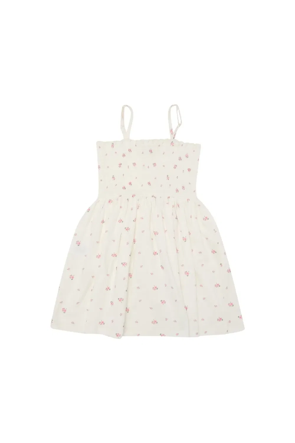 Детское платье из футера с цветочным принтом Let'S Play Floral Jersey Dress Dotty Dungarees, Cream — фото 2