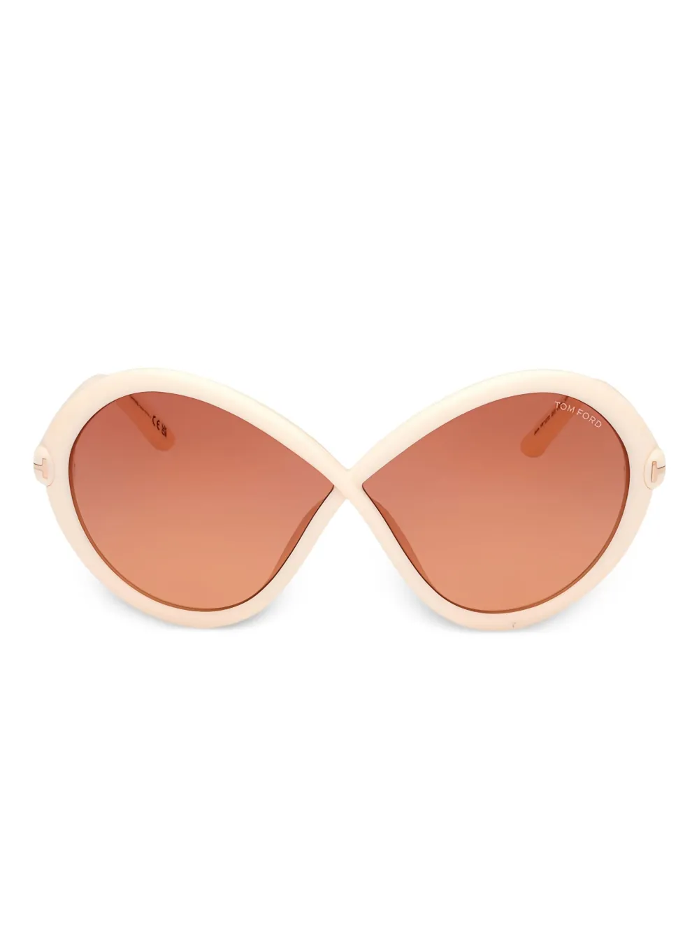 

Солнцезащитные очки в овальной оправе TOM FORD Eyewear, нейтральный