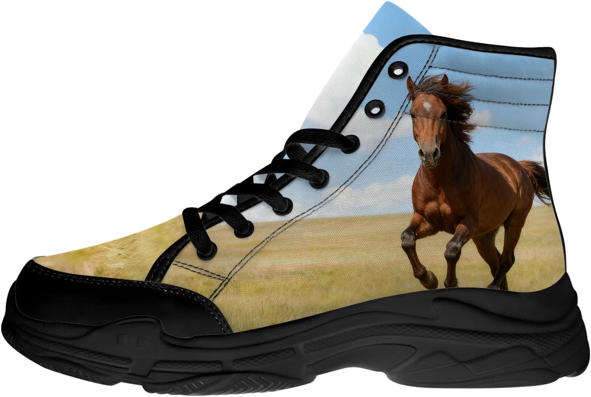 

Высокие кеды с лошадкой для женщин и мужчин, кружевные кроссовки на платформе, подарок для нее и для него Generic, зеленый