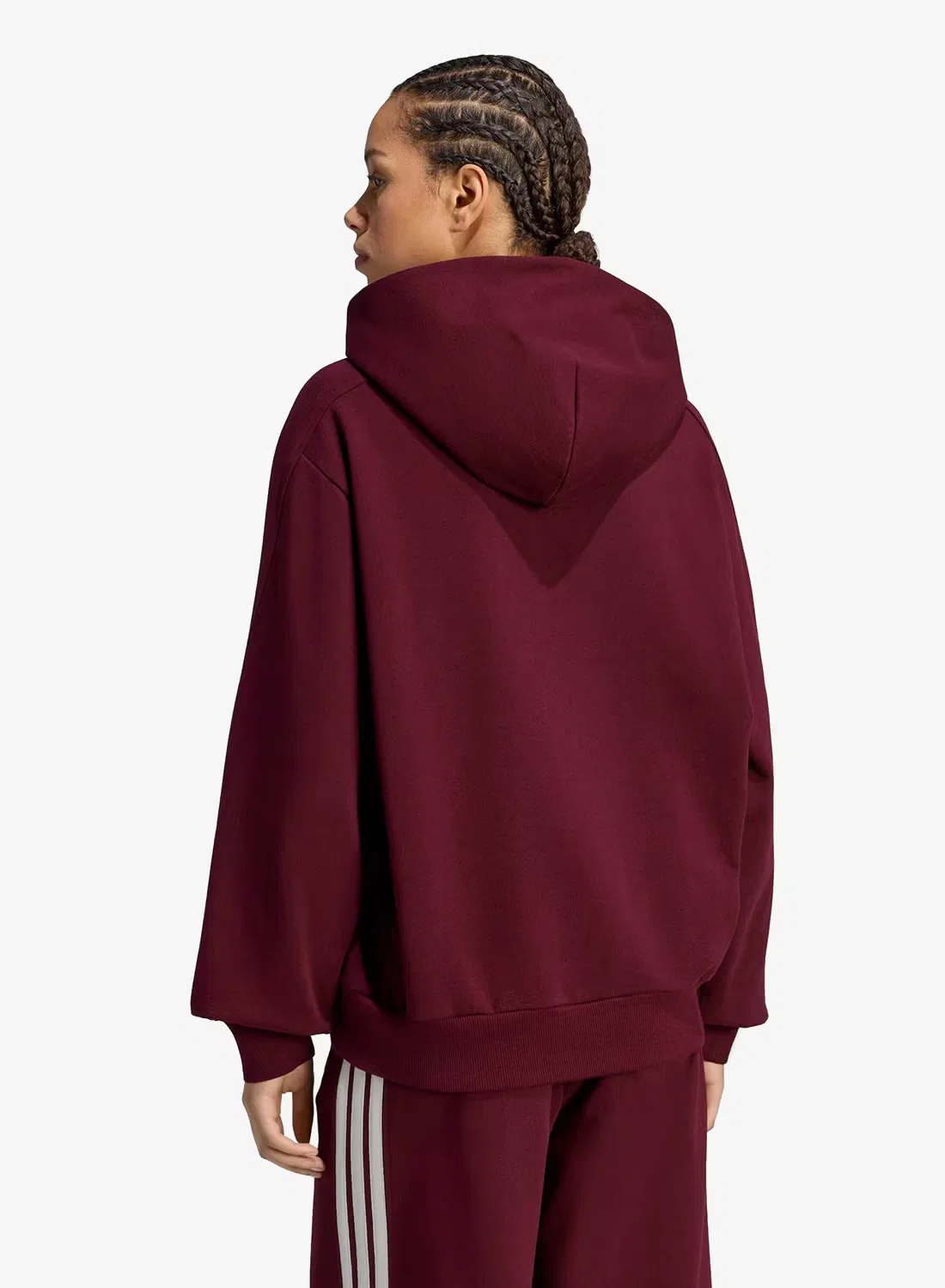 Худи с логотипом Small Logo Adidas, бордовый — фото 2
