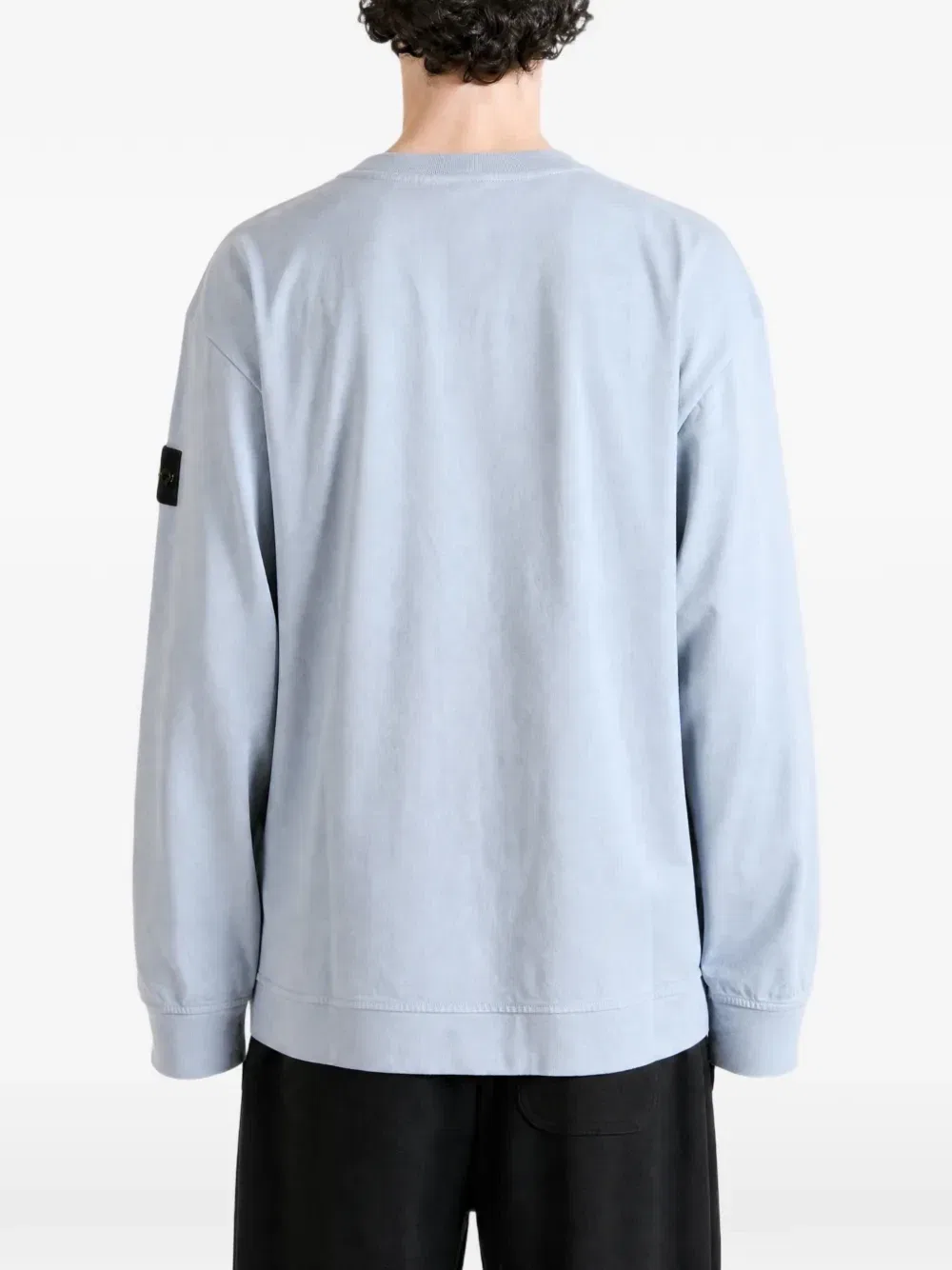 Толстовка из плотного органического хлопкового джерси Stone Island, синий — фото 4