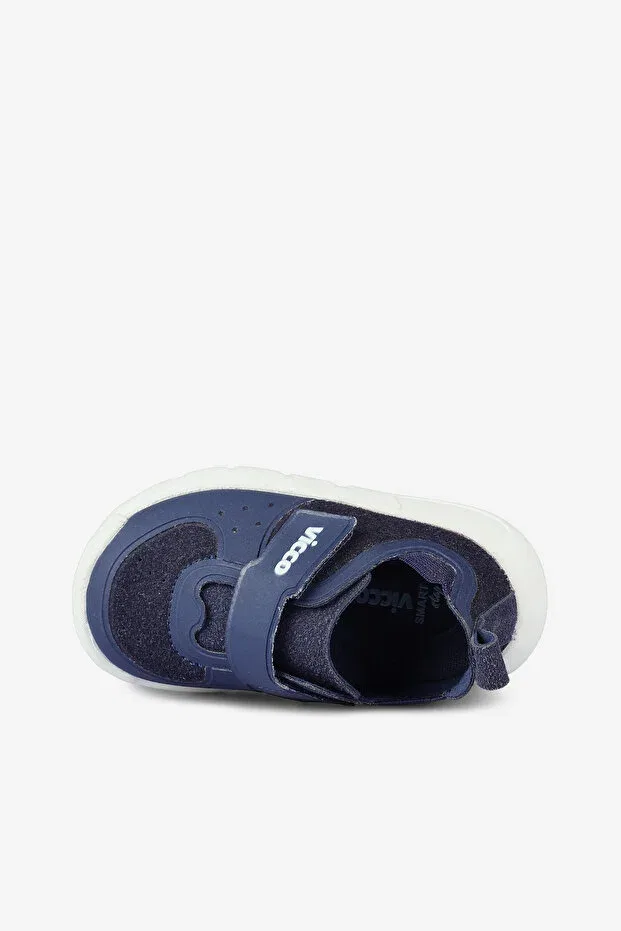Детские повседневные туфли для мальчиков на липучке Vicco, Navy Blue — фото 3